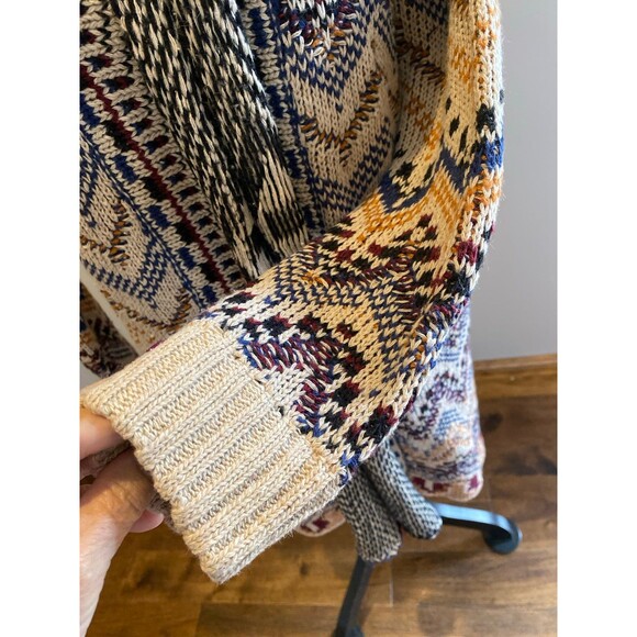 ADORA Oversized Cardigan Sweater Sz Small Multicolor Southwest or Tribal Pattern - Picture 4 of 12